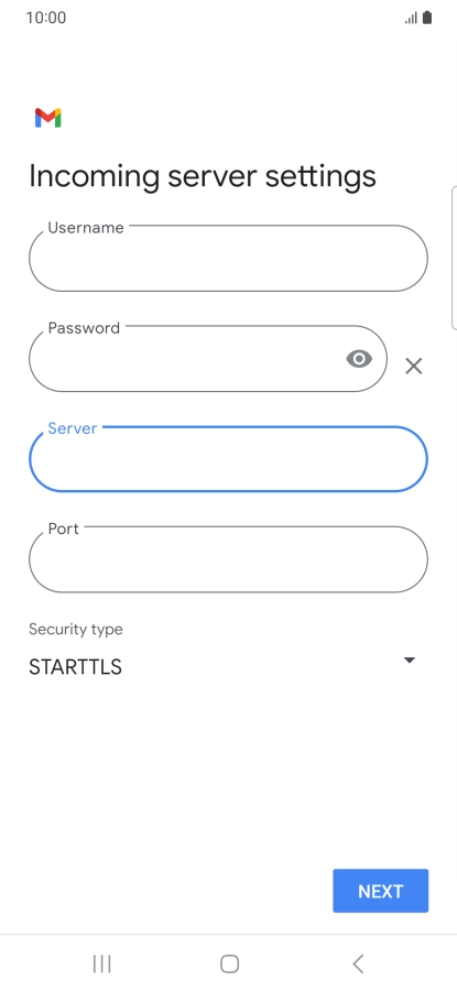 Press the field below 