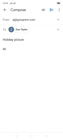 Press the attachment icon.