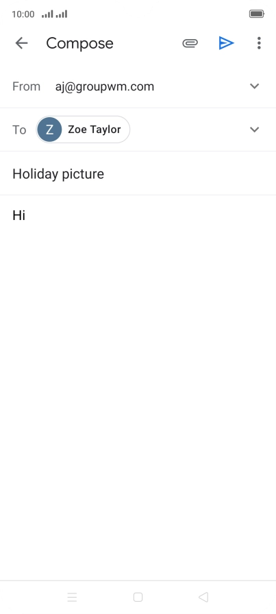 Press the attachment icon.