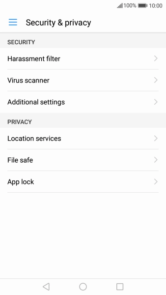 Press Location services.