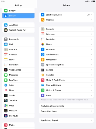 Press App Privacy Report.