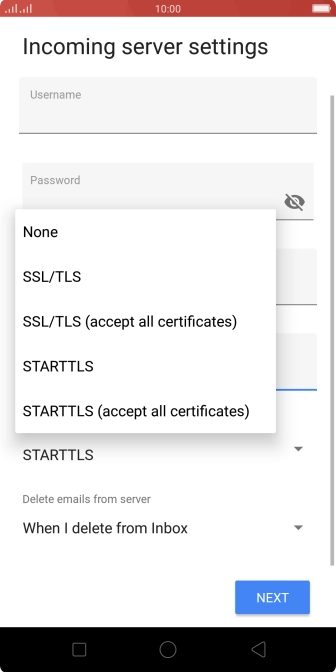 Press None to turn off the function.