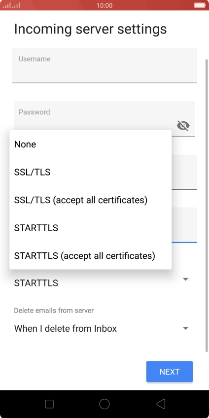 Press None to turn off the function.
