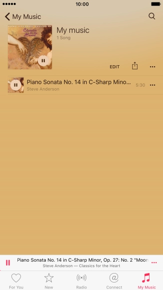 Press the dots next to the song title.