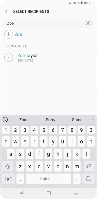 Press the required contact.