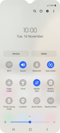 Press the settings icon.