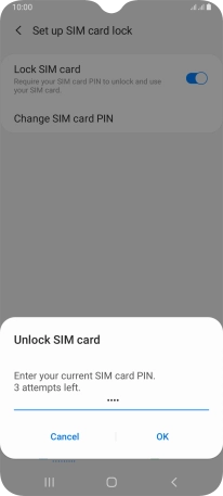 Key in your PIN and press OK.