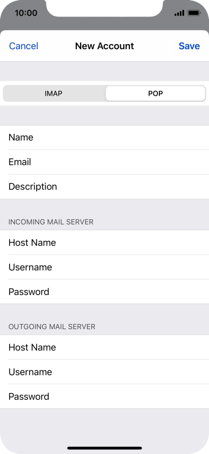Press Save. Your email account has now been set up. To select more settings for incoming and outgoing server, proceed with the following steps.
