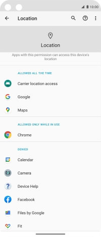 Press the required app.