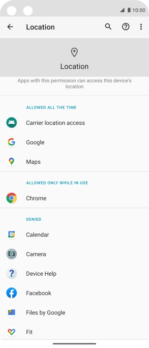 Press the required app.