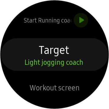 Press Target and follow the instructions on the screen to set the required goal.