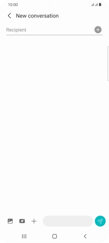 Press the search field and key in the first letters of the recipient's name.