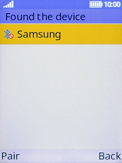 Select the required Bluetooth device and follow the instructions on the screen to pair the device with your phone.