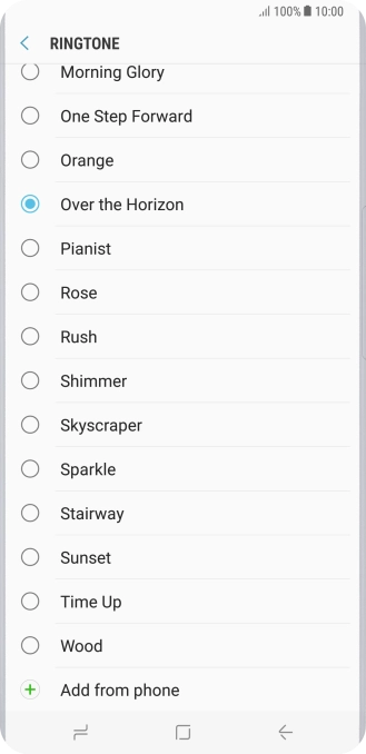 Press Add from phone.