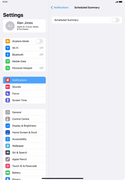 Press the indicator next to 