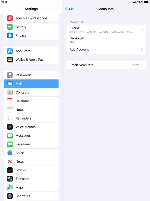 Press Fetch New Data.
