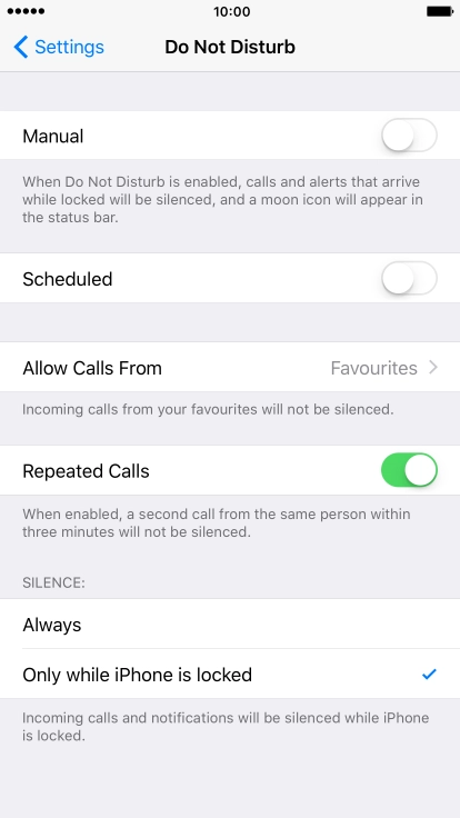 Press the indicator next to 