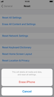 Press Erase iPhone.