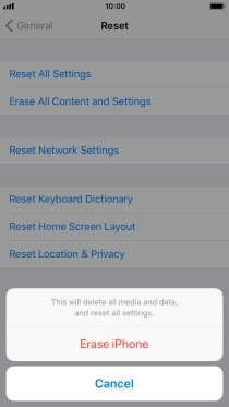 Press Erase iPhone.