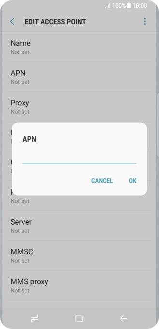Key in live.vodafone.com and press OK.