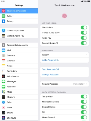 Press the indicator next to 