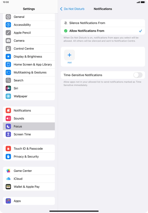 Press the indicator next to 