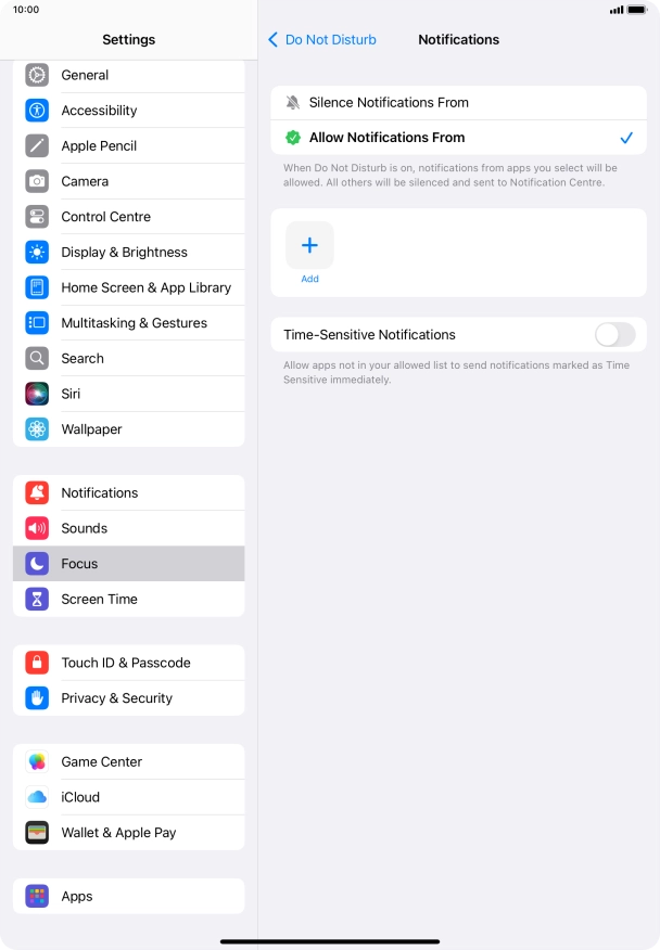 Press the indicator next to 