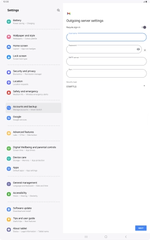 Press the field below 