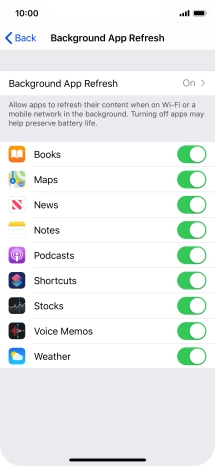 Press Background App Refresh.