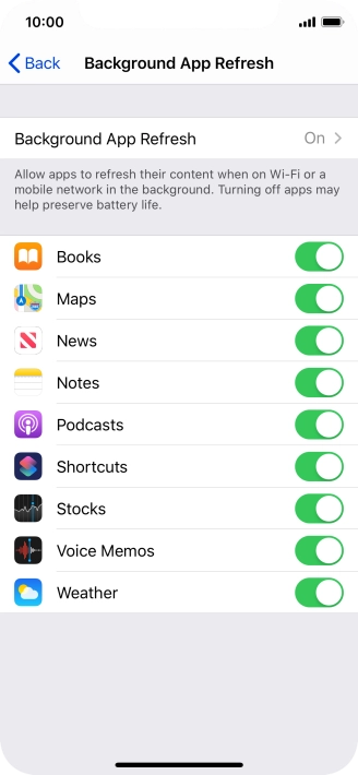 Press Background App Refresh.