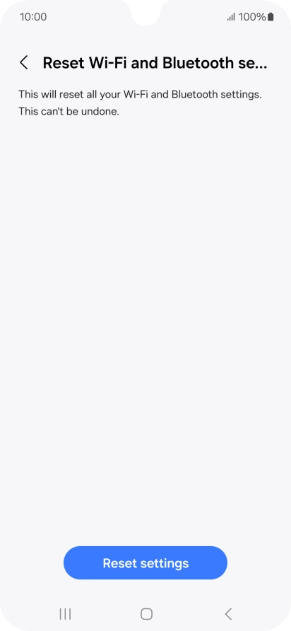 Press Reset settings.