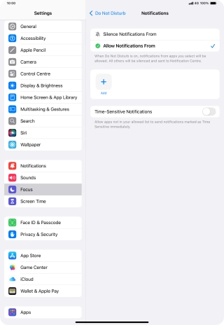 Press the indicator next to 