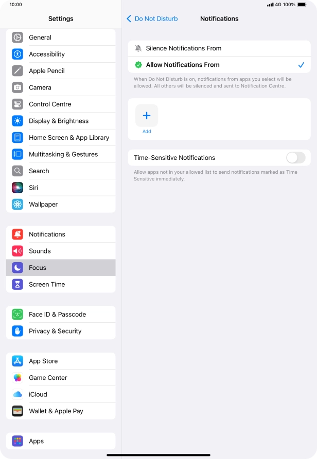 Press the indicator next to 
