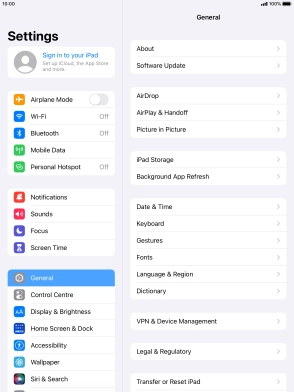 Press Sign in to your iPad.