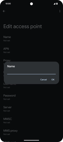 Key in Vodafone MMS and press OK.