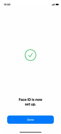 Press Done. If you haven't previously selected a phone lock code, key in a code of your own choice twice.