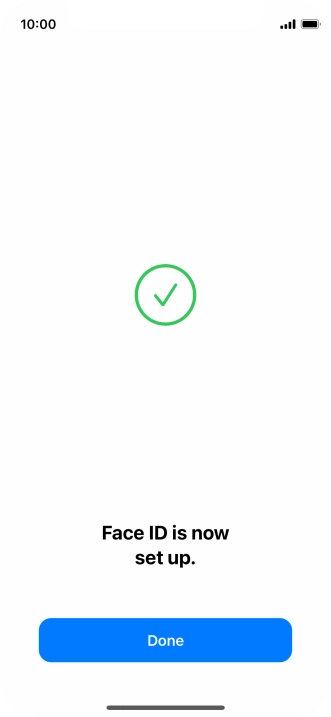 Press Done. If you haven't previously selected a phone lock code, key in a code of your own choice twice.