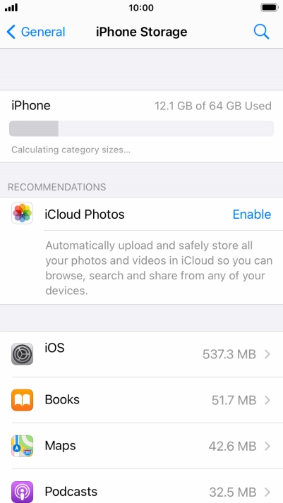 Press the required app.