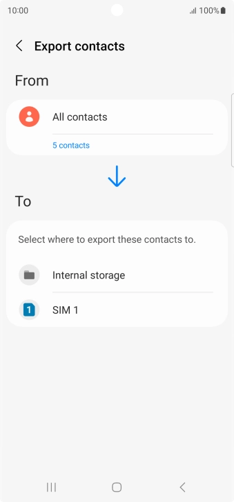 Press the name of the SIM.