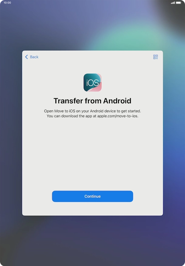 To transfer content to your tablet, you need to install the app 
