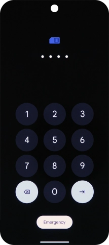 If you're asked to key in your PIN, do so and press arrow right.