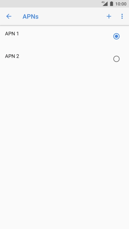 Press the field next to the data connection to activate it.