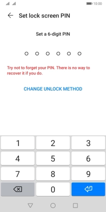 Press CHANGE UNLOCK METHOD.