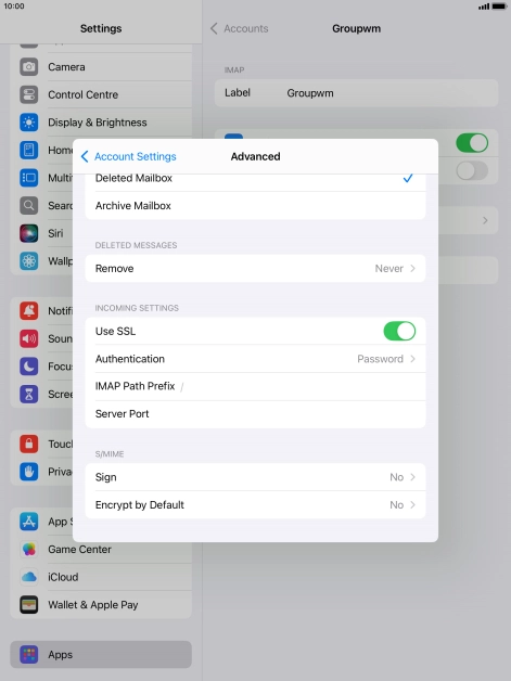 Press Authentication.