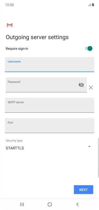 Press the field below 