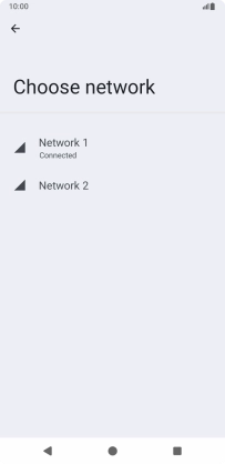 Press the required network.