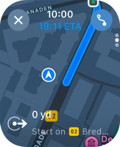 Follow the instructions on the screen to go to the required destination.