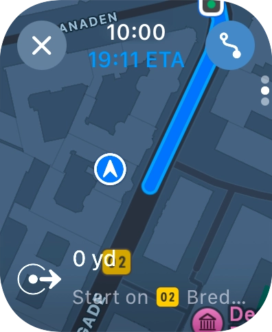 Follow the instructions on the screen to go to the required destination.