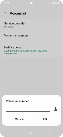 Key in +61414121121 and press OK.