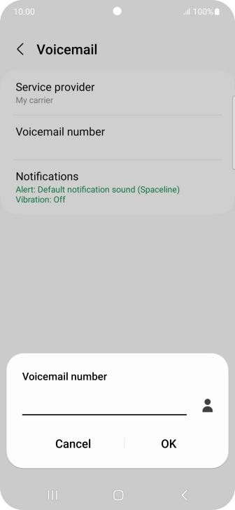Key in +61414121121 and press OK.